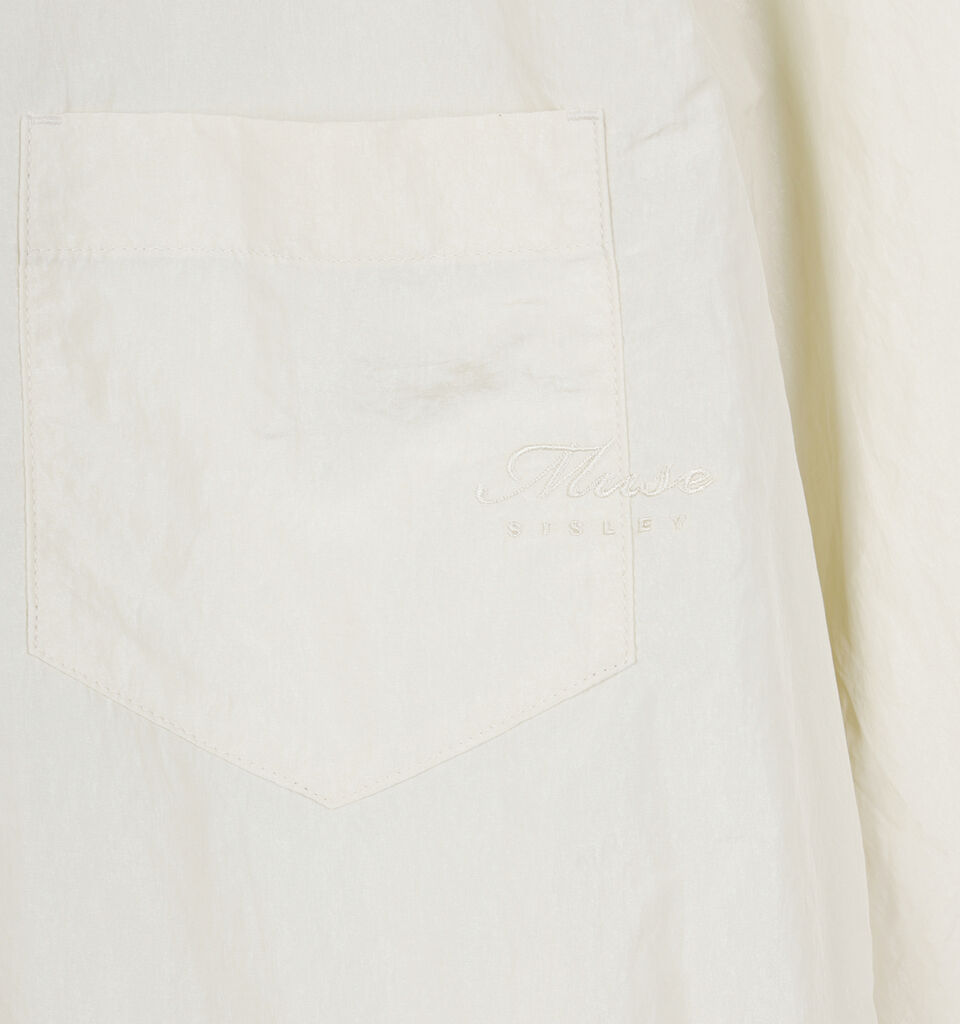 Camicia cropped crema con coulisse - sisley k camicie - Bianco Panna | Sisley K image number 4